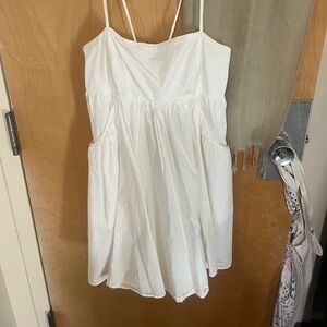 White babydoll mini dress